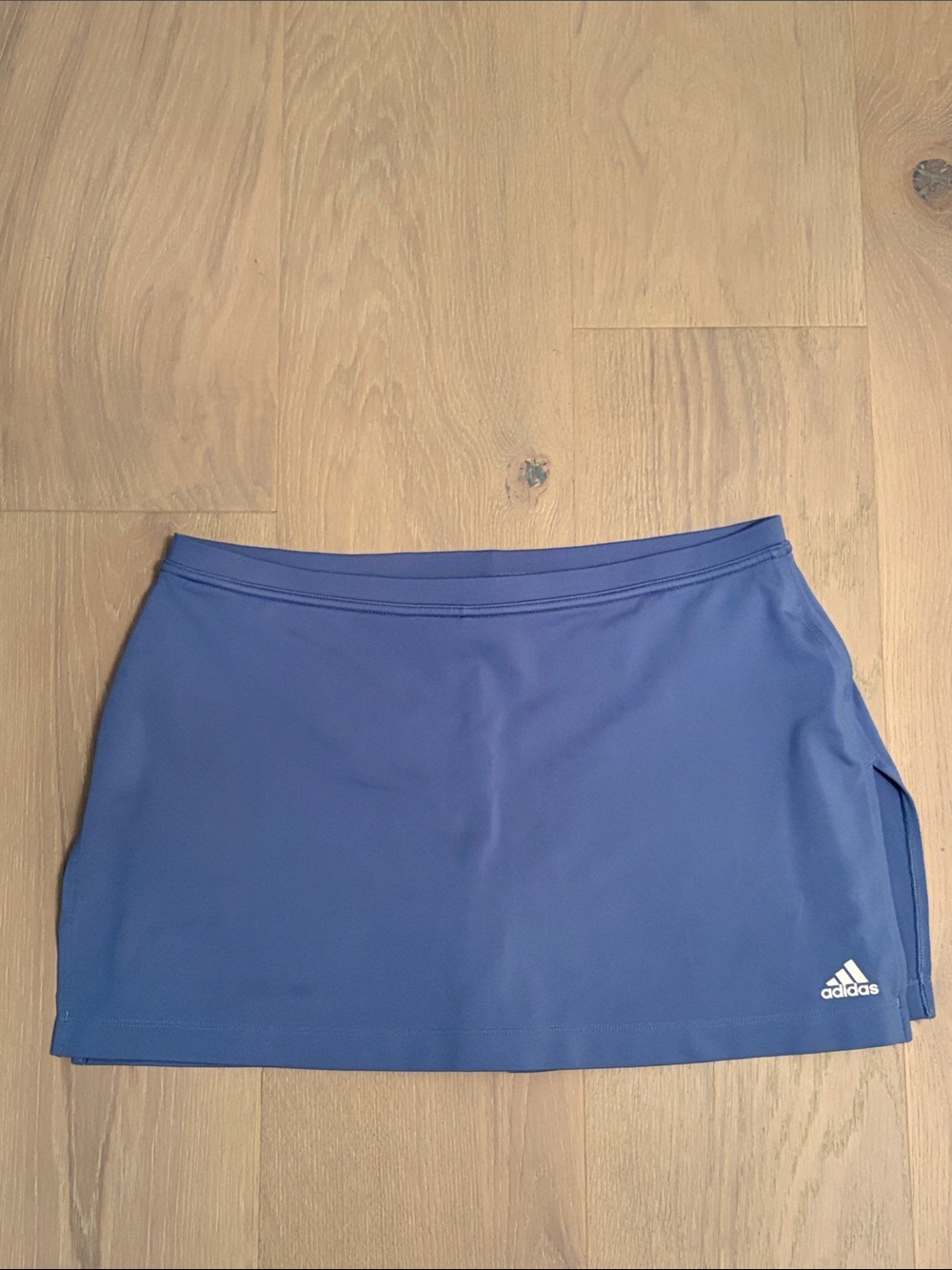 adidas Blue Athletic Skort with White Stripe Detail